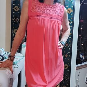 Speechless Vibrant Coral Sleeveless Mini Dress